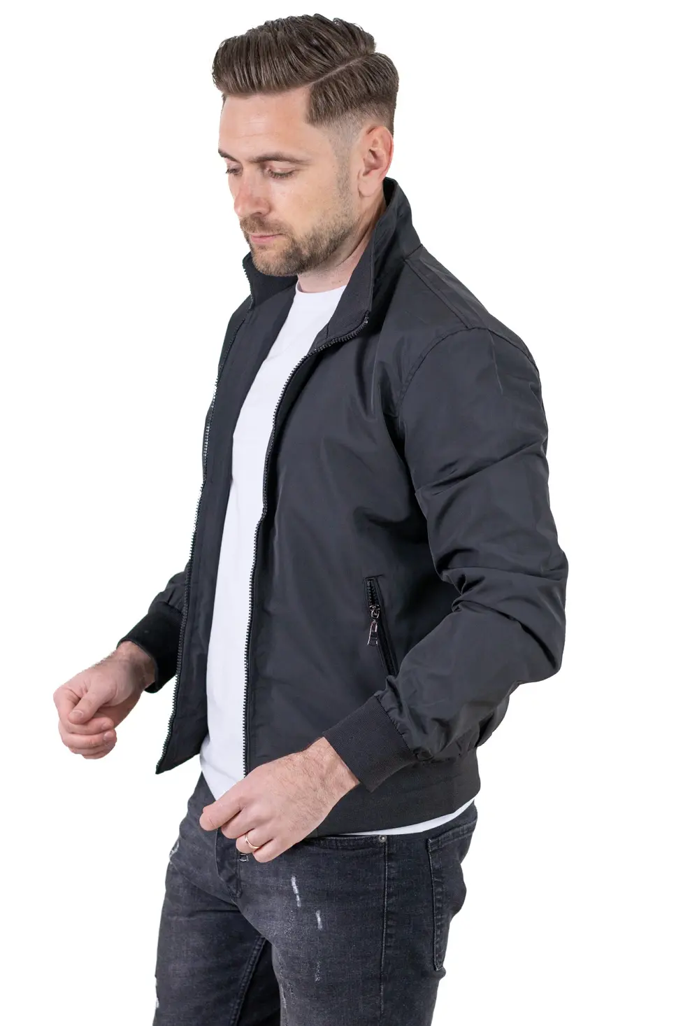 Geaca impermeabila subtire tip foita neagra [2]