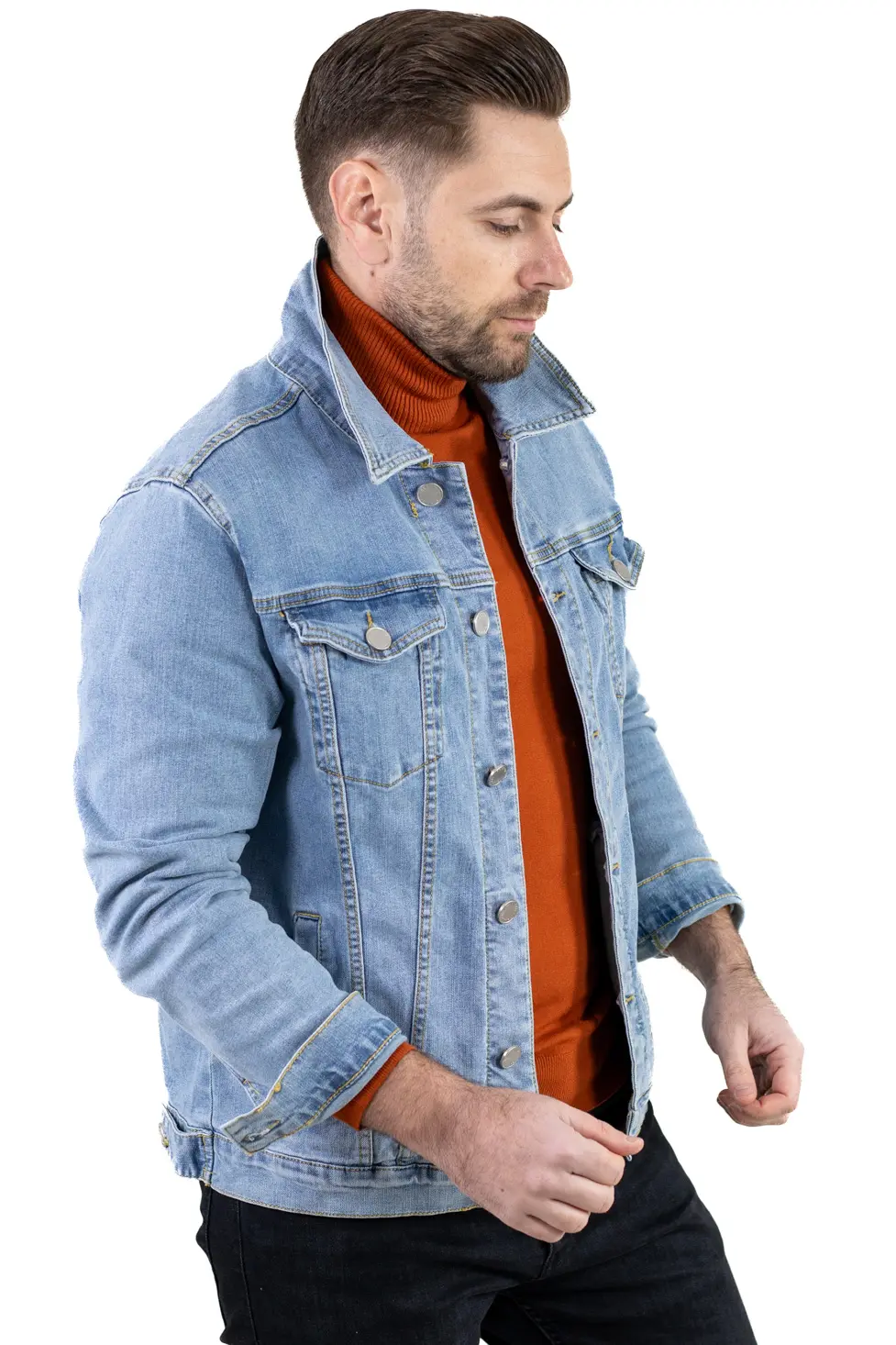 Geaca de blug albastru denim [2]