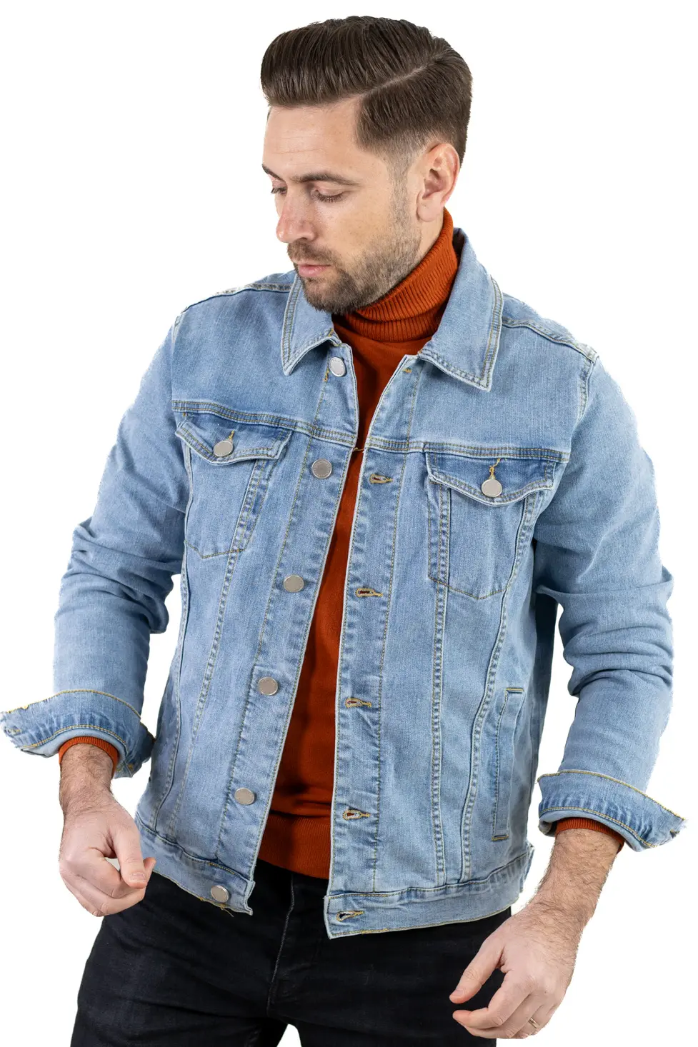 Geaca de blug albastru denim [7]