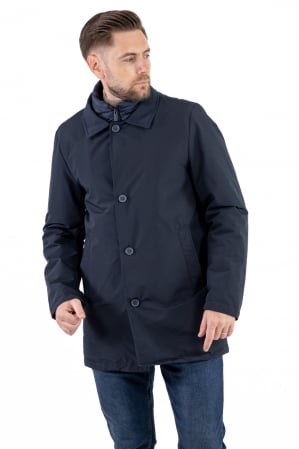 Geaca bleumarin eleganta premium pentru bărbați cu vesta integrată [9]