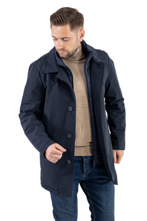 Promotii - Geaca bleumarin eleganta premium pentru bărbați cu vesta integrată