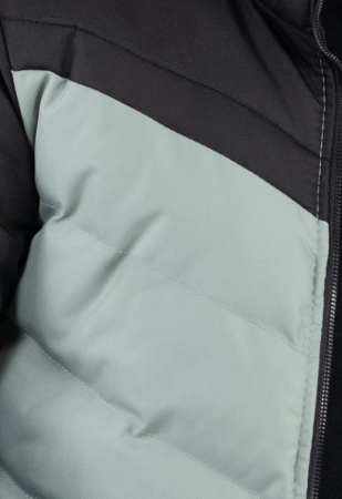 Geaca matlasata impermeabila negru cu verde aqua [10]