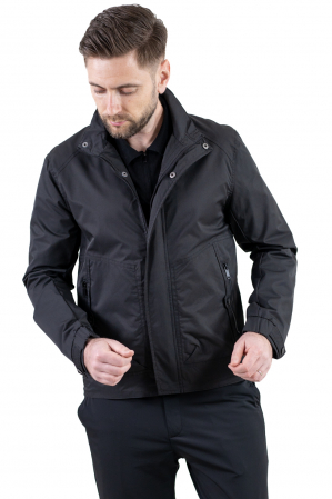 Geaca neagra subtire eleganta impermeabila [5]