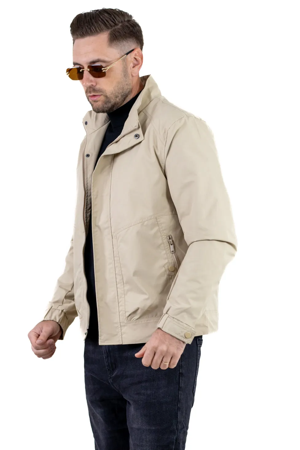Geaca crem subtire eleganta impermeabila [1]