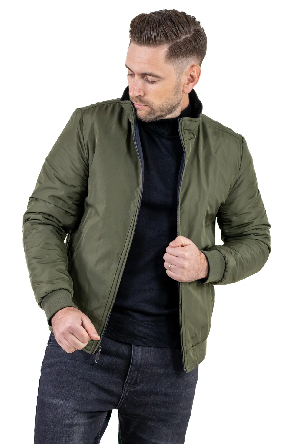 Geacă reversibilă 2 în 1, impermeabilă, Bleumarin/Verde [6]