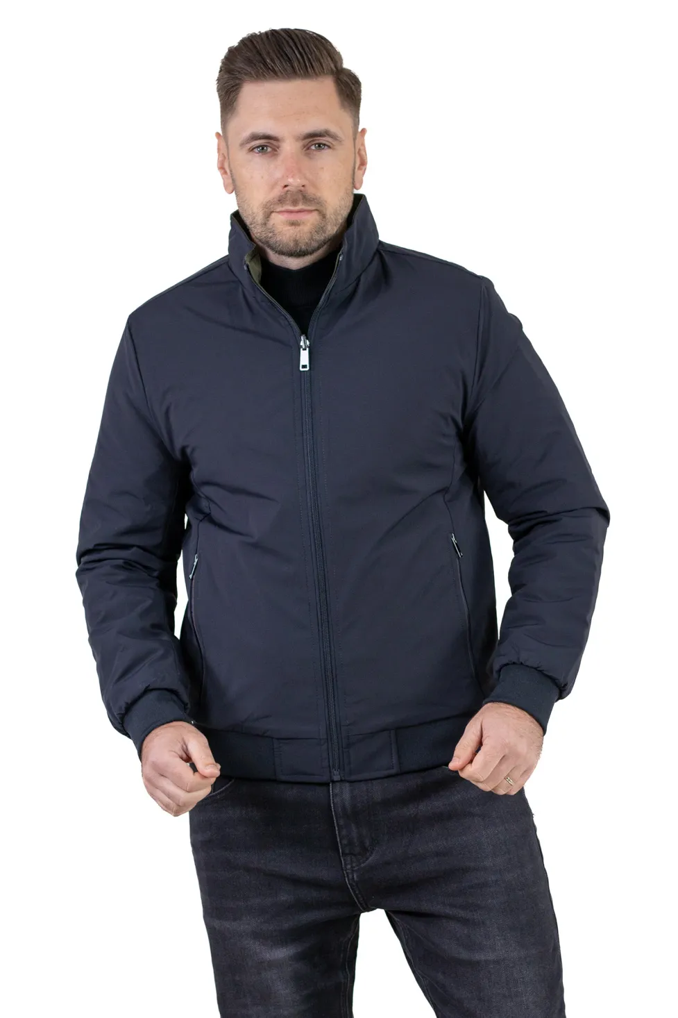 Geacă reversibilă 2 în 1, impermeabilă, Bleumarin/Verde [10]