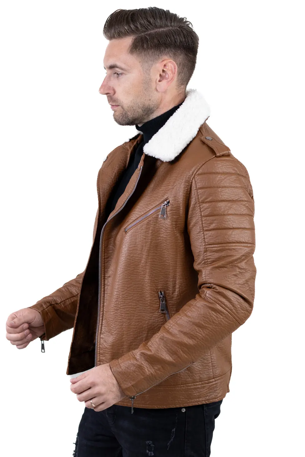 Geacă roșie bărbați cu glugă fixă [2]