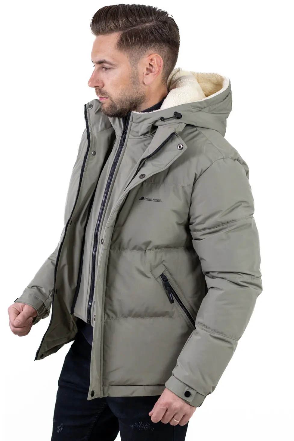 Geacă roșie bărbați cu glugă fixă [6]