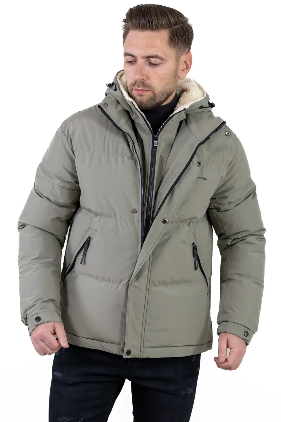 GECI - Geacă roșie bărbați cu glugă fixă