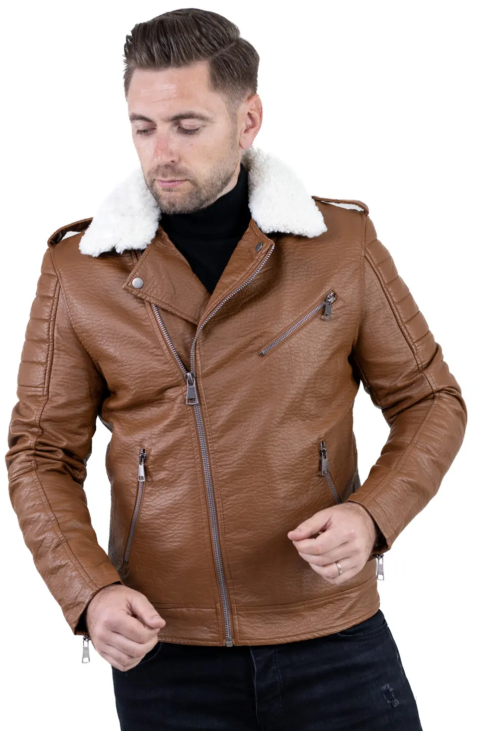 Geacă roșie bărbați cu glugă fixă [6]