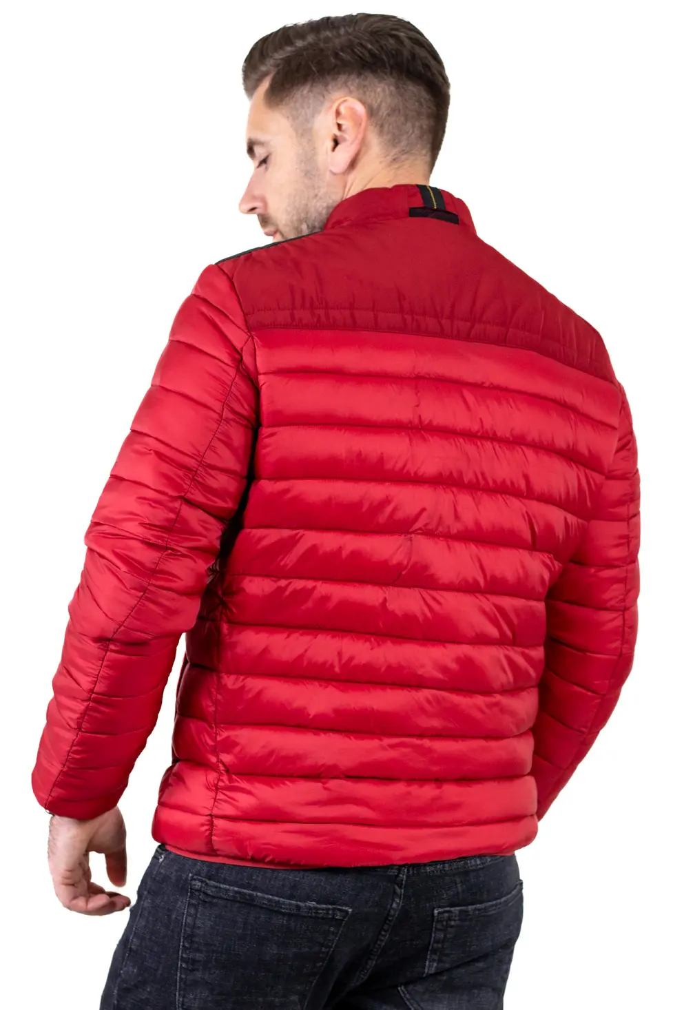 Geacă de toamnă bărbați matlasată cu detalii contrast [4]