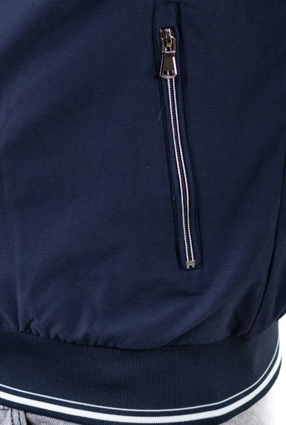 Geacă subțire elegantă cu interior din bumbac bleumarin [6]