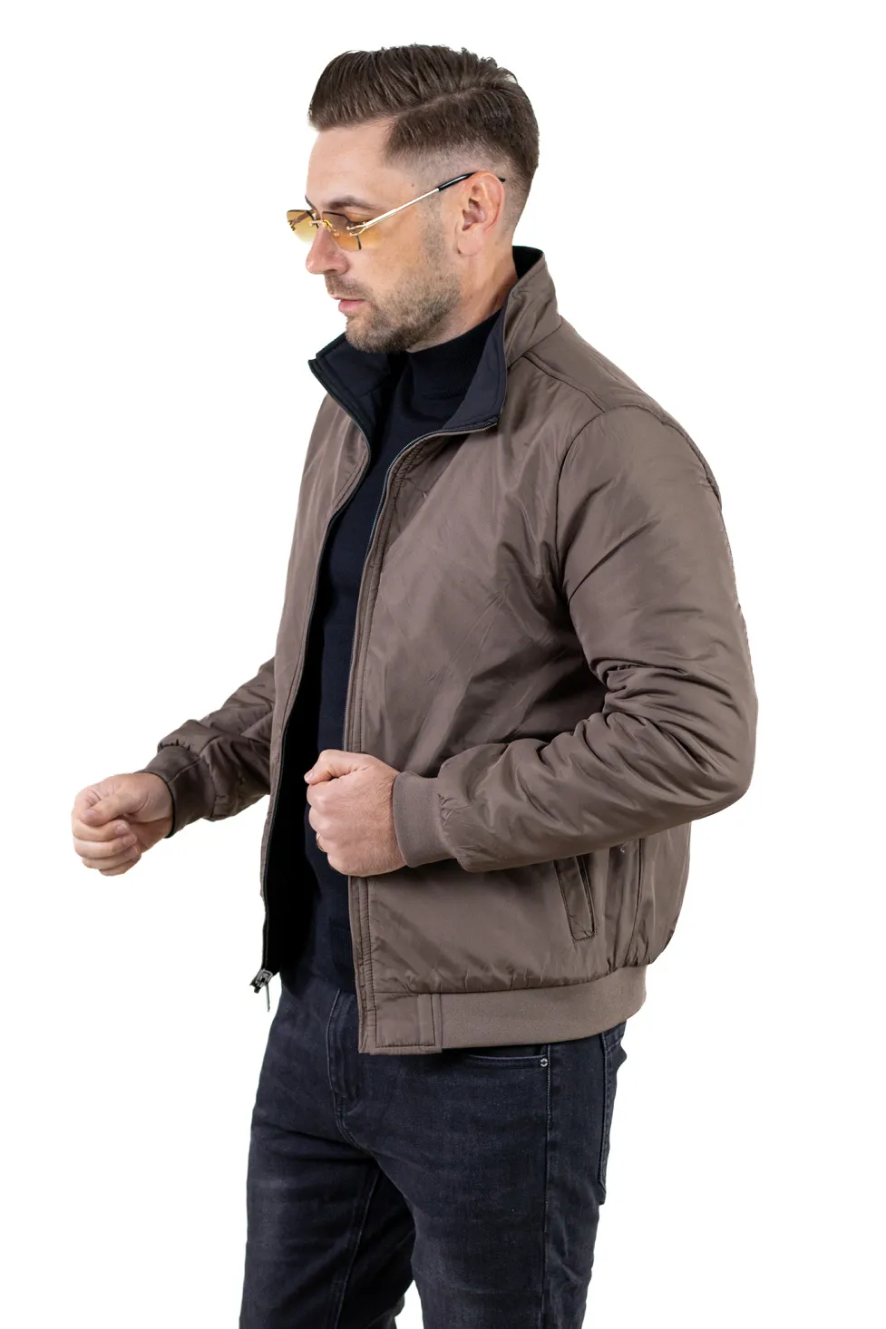 Geacă reversibilă 2 în 1, impermeabilă, Maro/Negru [3]