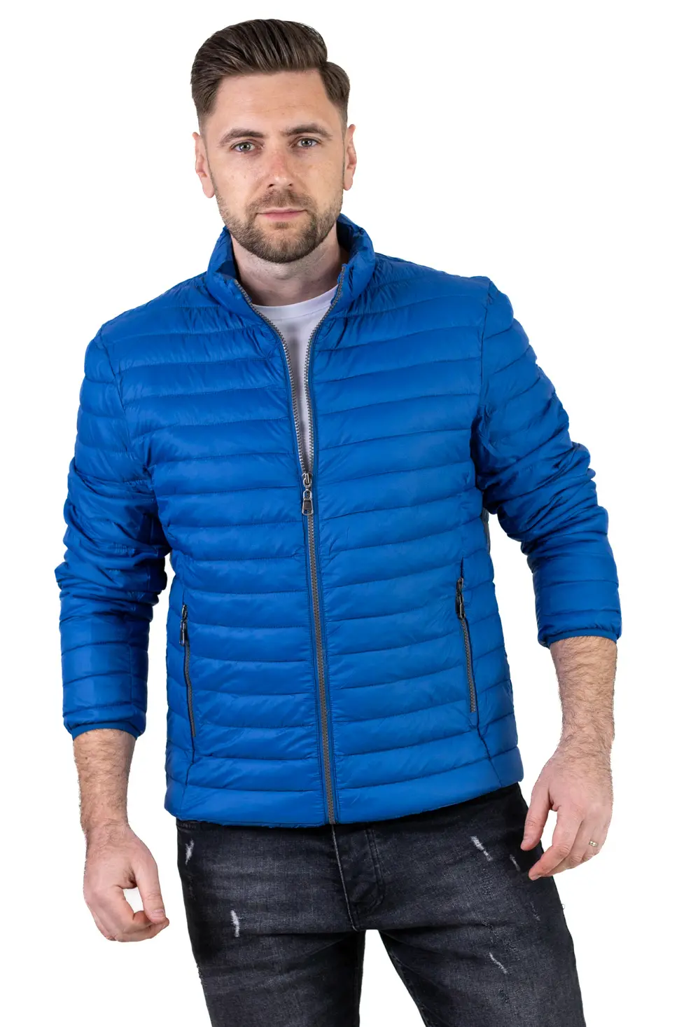 Barbati - Geacă ușoară matlasată bleumarin bărbați