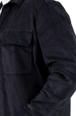 Jacheta neagra din material reiat pentru barbati [4]