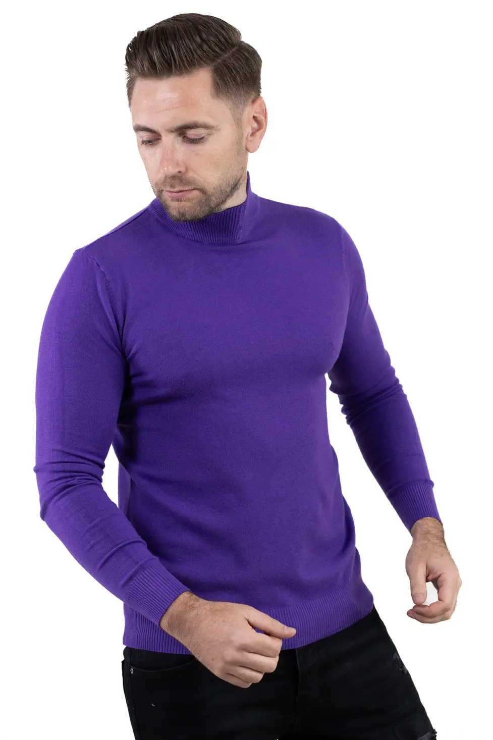 Maletă bărbați violet cu guler semi-înalt – material fin și elastic [3]