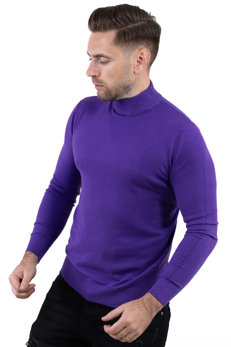 Maletă bărbați violet cu guler semi-înalt – material fin și elastic [4]
