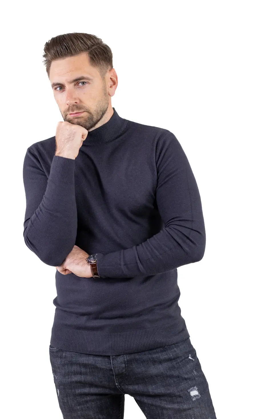 Maletă bărbați gri închis cu guler semi-înalt – material fin și elastic [3]