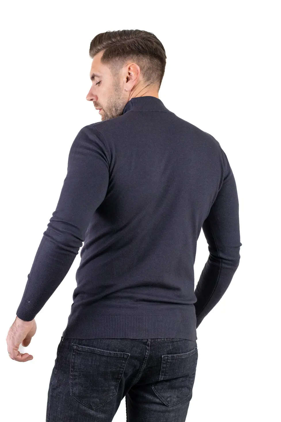 Maletă bărbați gri închis cu guler semi-înalt – material fin și elastic [6]