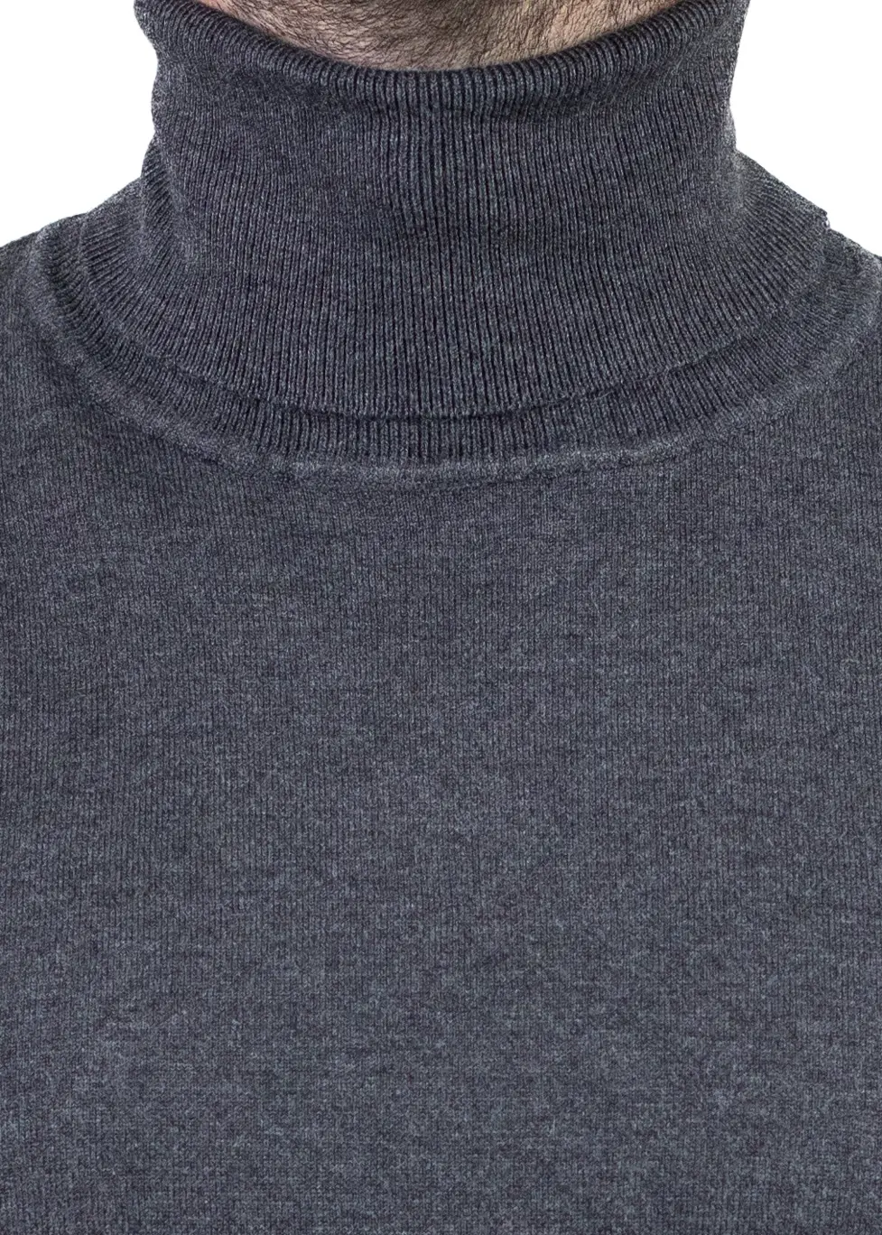 Maleta barbati regular fit cu guler inalt gri [1]