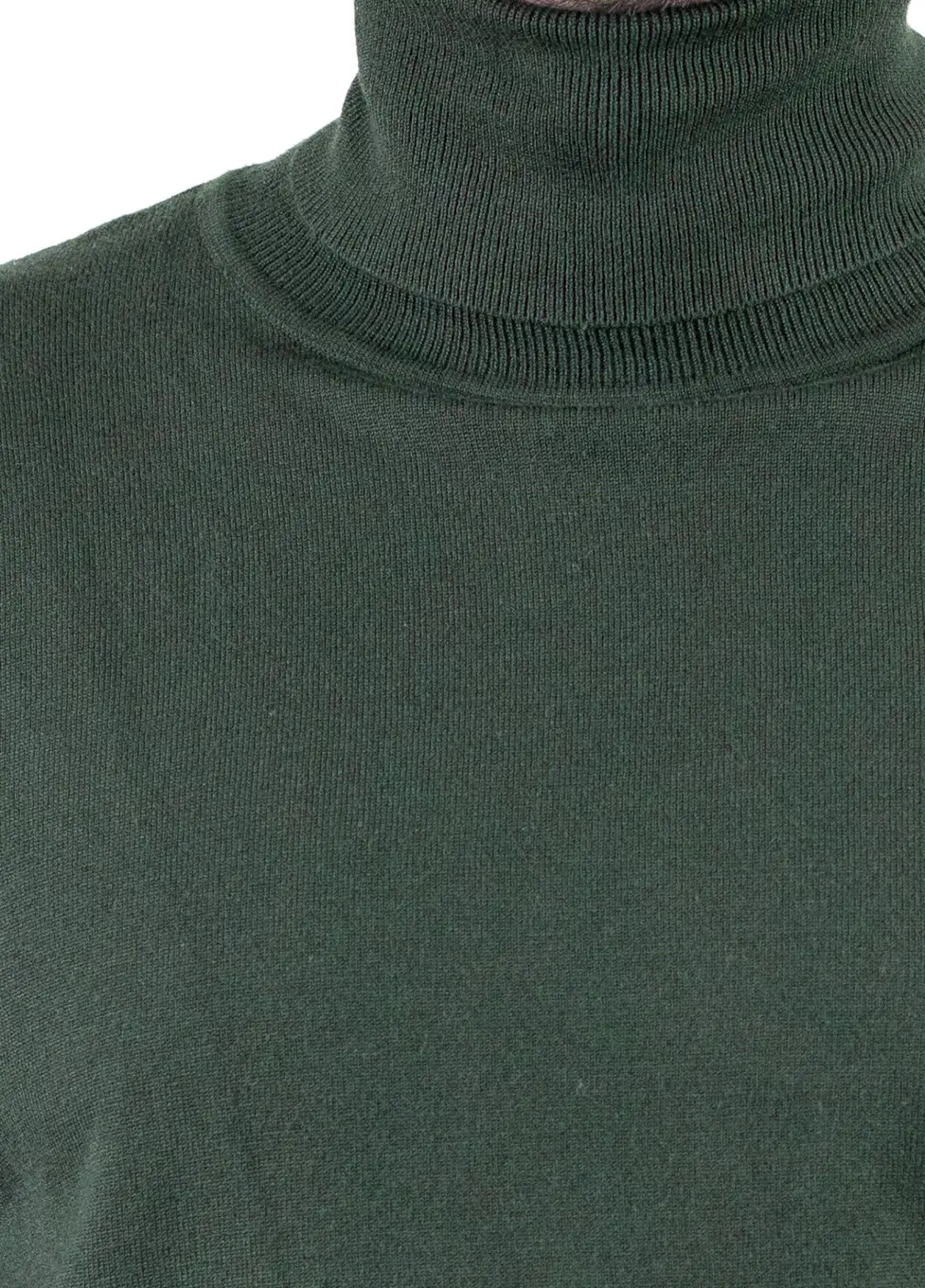 Maleta barbati regular fit cu guler inalt verde militar [1]