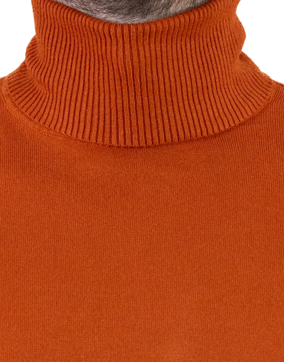 Maleta slim fit barbati cu guler inalt cărămizie [1]