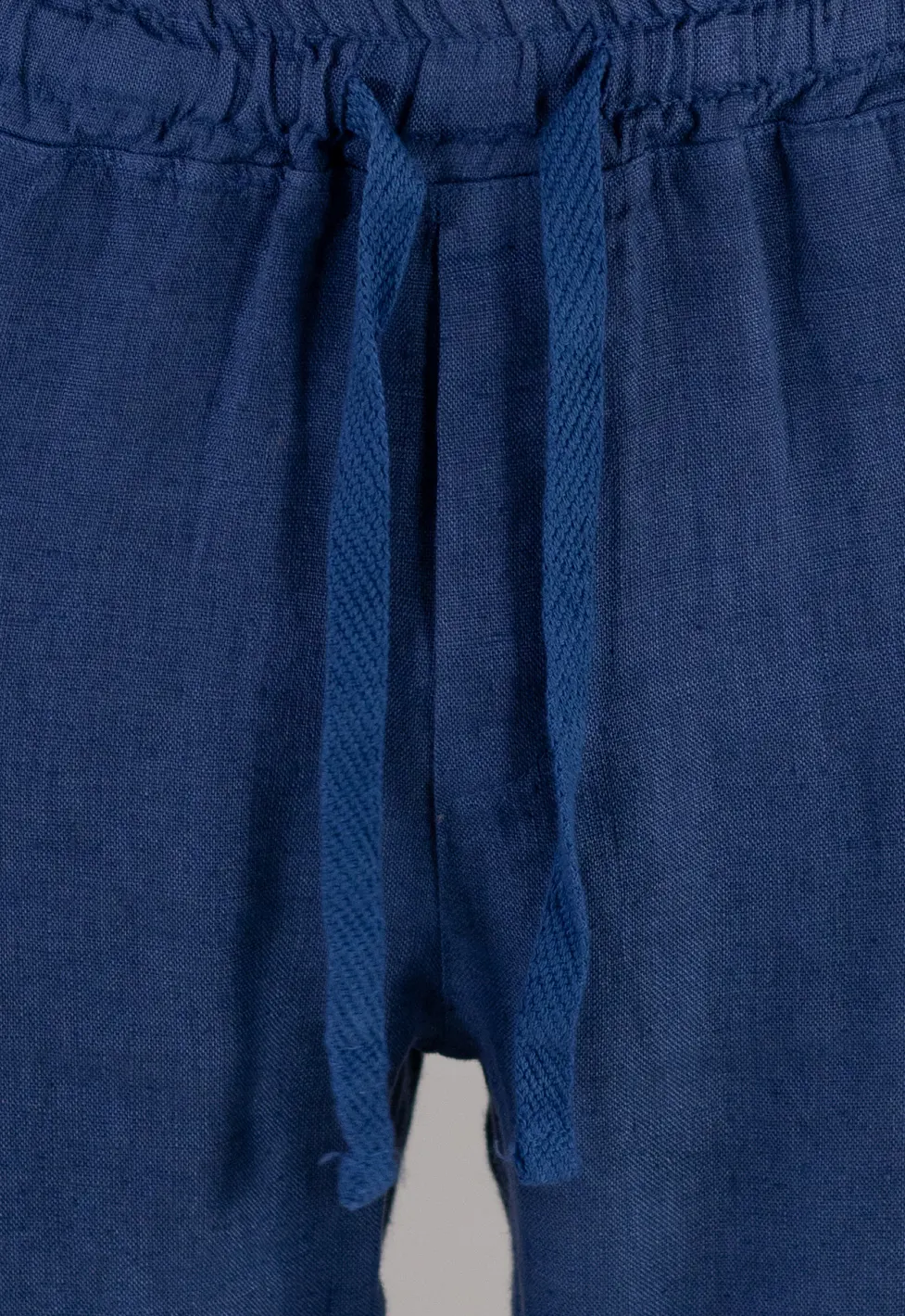 Pantaloni bleumarin din in 100% conici – Made in Italy [7]