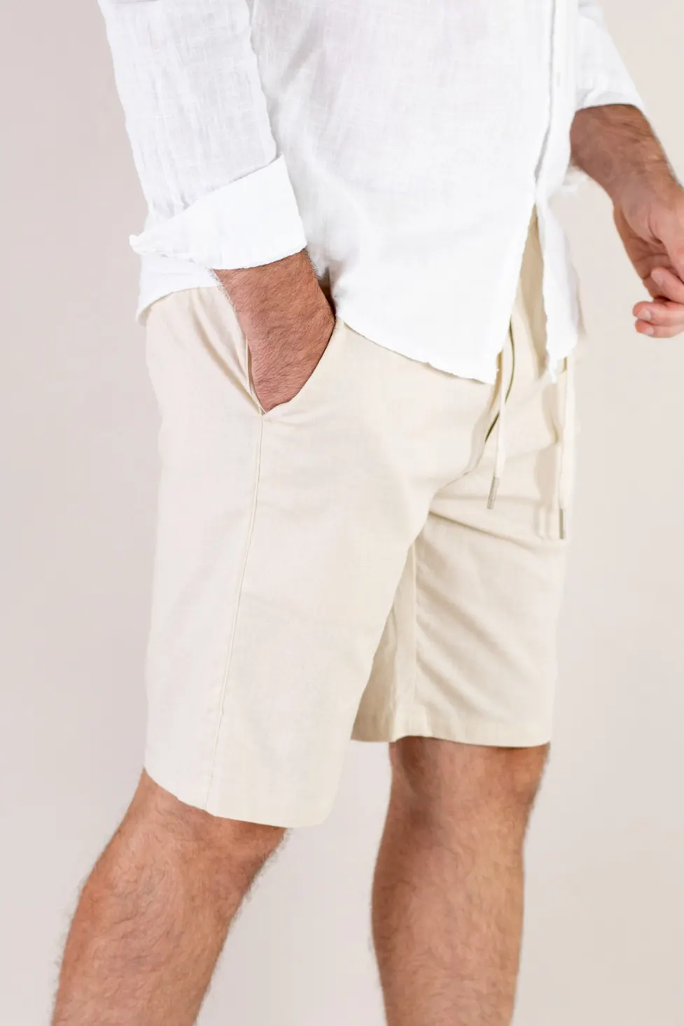 Pantaloni scurti crem din bumbac [1]