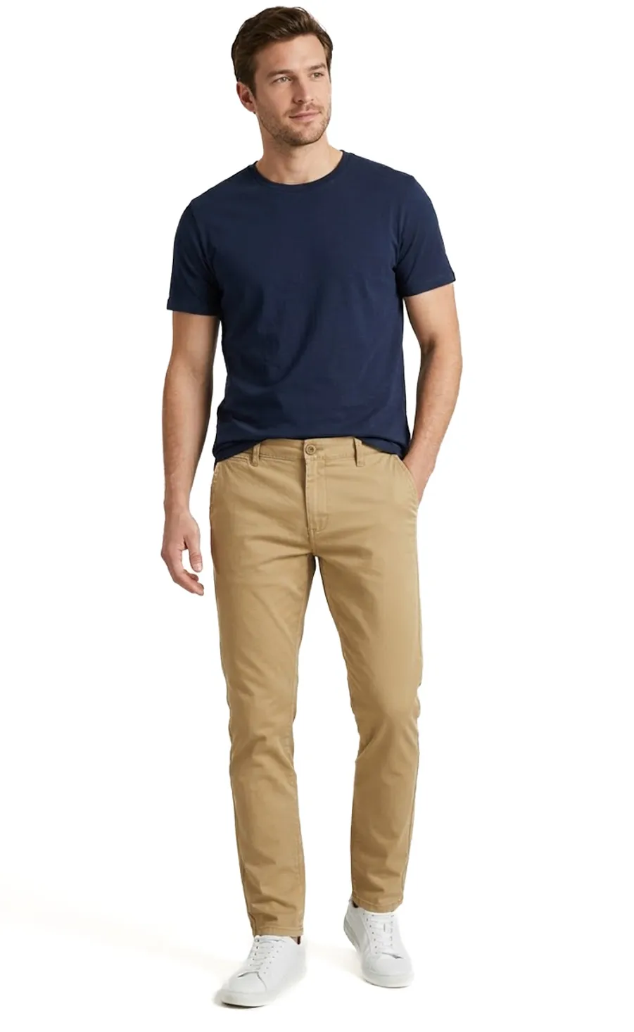 Promotii - Pantaloni bărbați chino groși camel