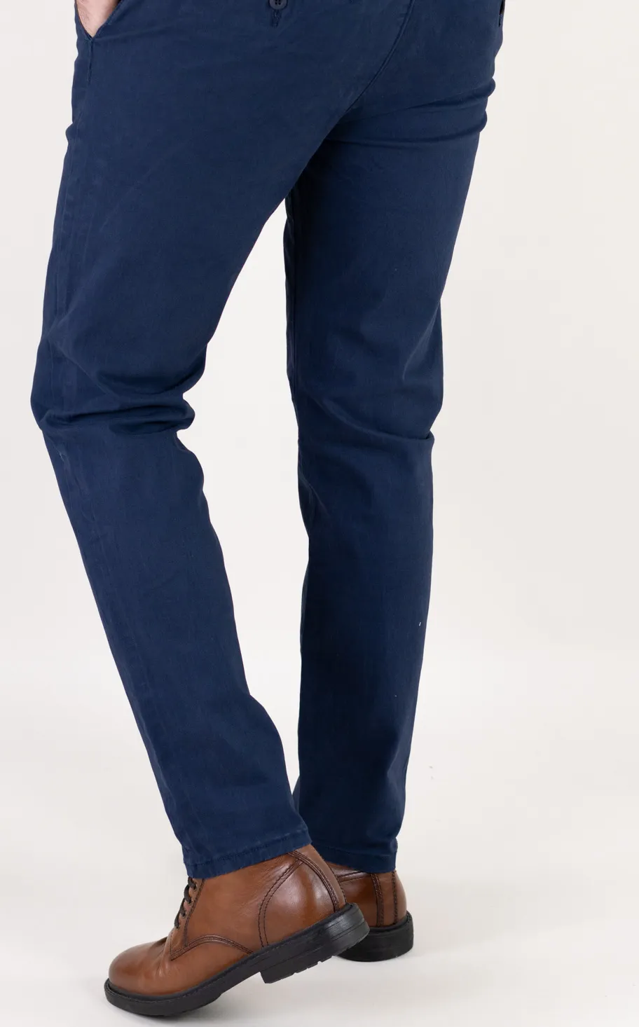 Pantaloni bărbați chino groși bleumarin [3]
