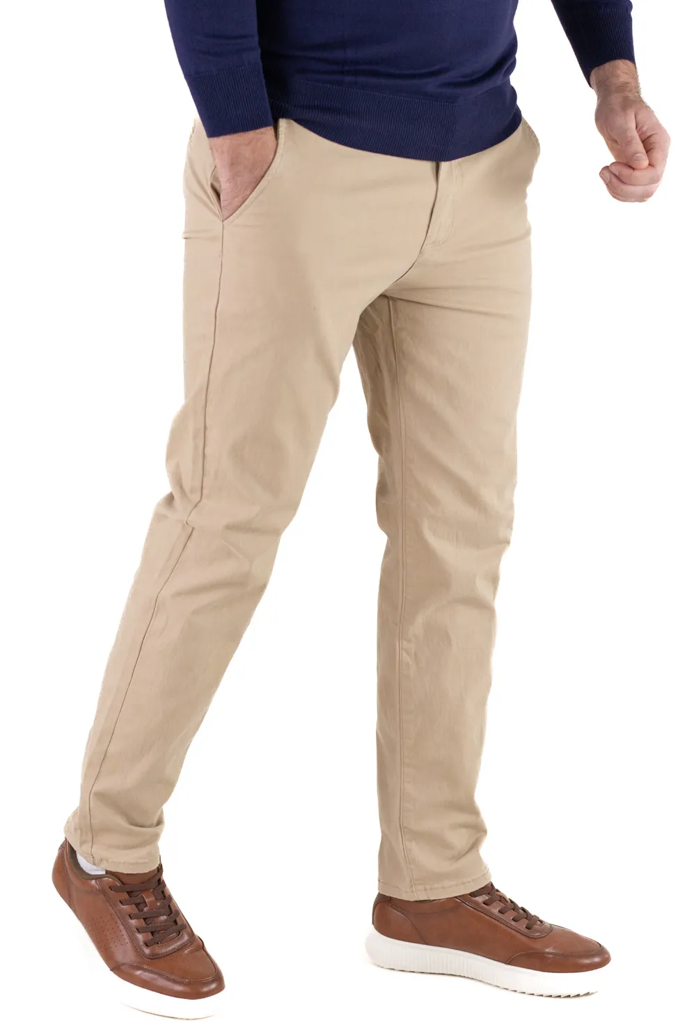 Promotii - Pantaloni bărbați chino groși camel