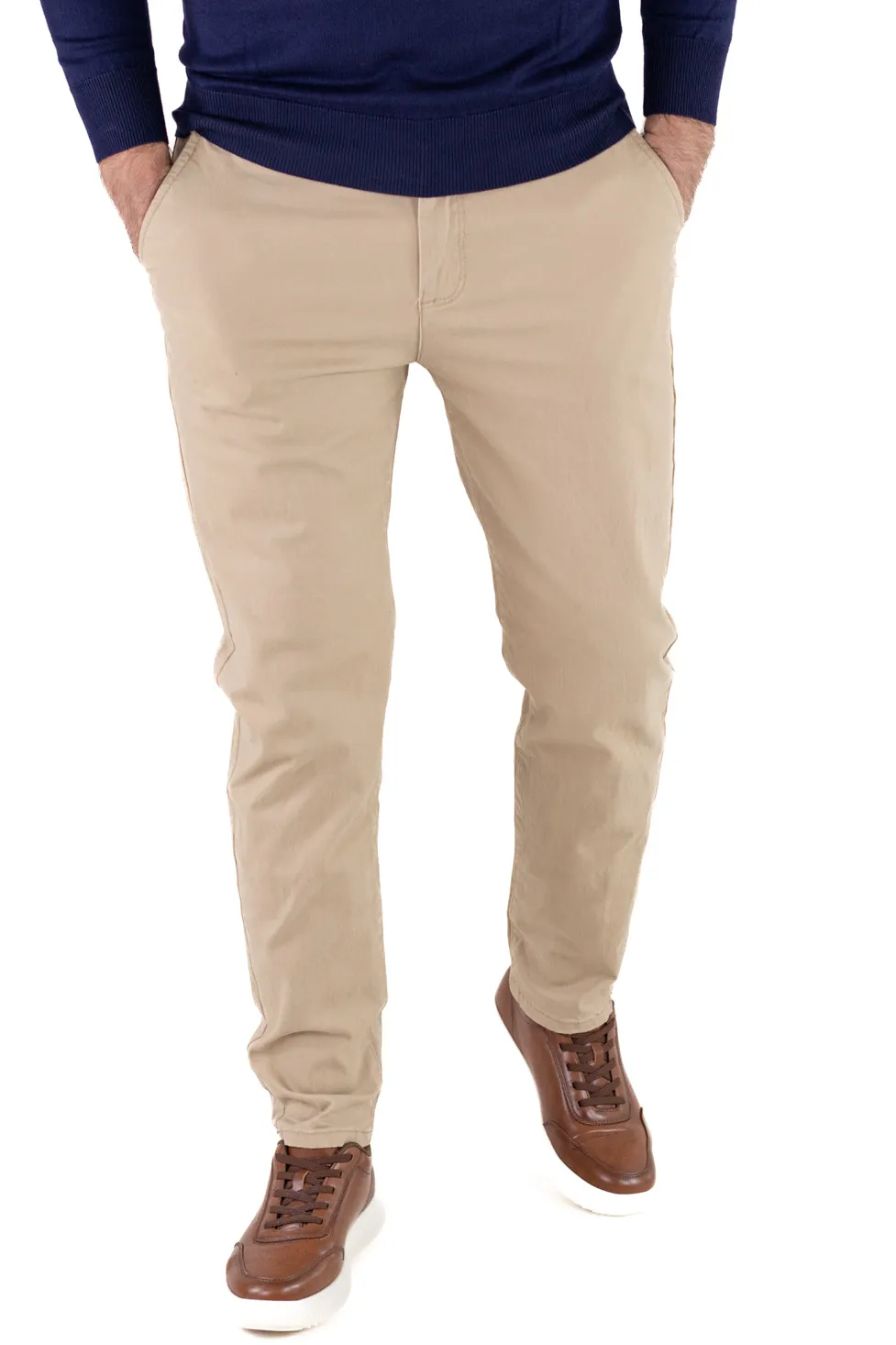 Pantaloni bărbați chino groși camel [1]