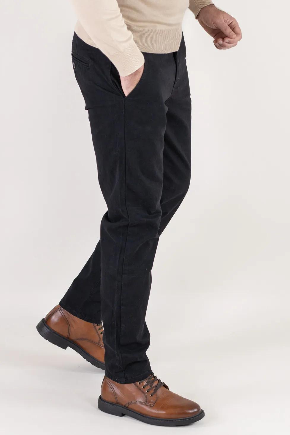 Promotii - Pantaloni bărbați chino groși negri