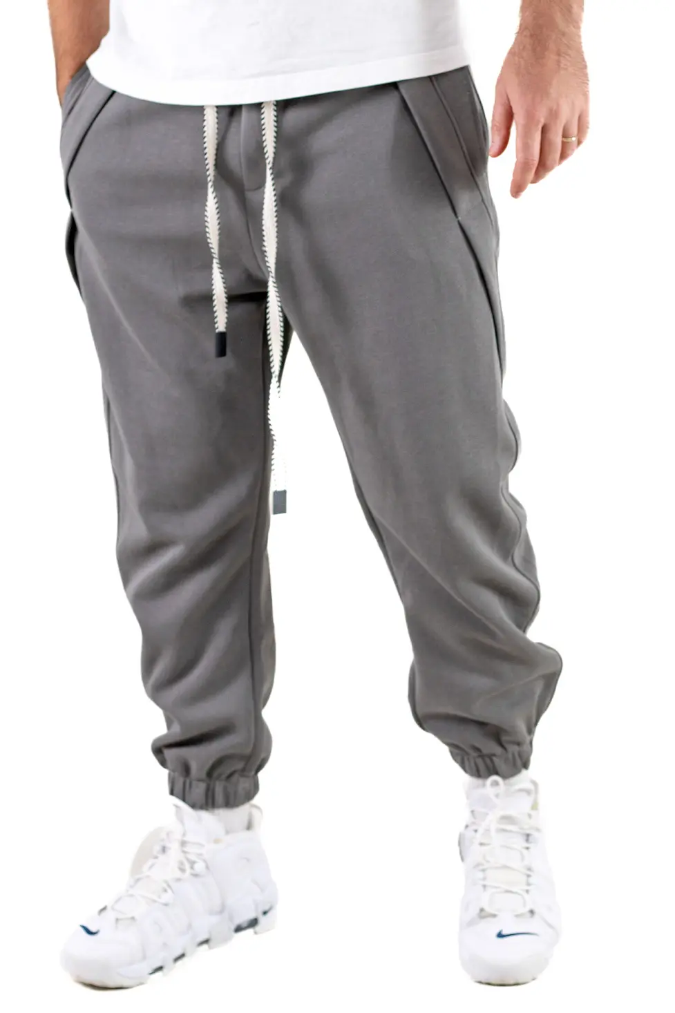 Pantaloni bărbați de trening baggy – gri [5]
