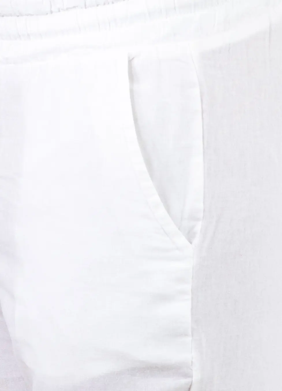 Pantaloni Bărbați In și Bumbac, Regular Fit, Talie Elastică cu Șnur, Bej/Cream, Colecția de Vară [6]