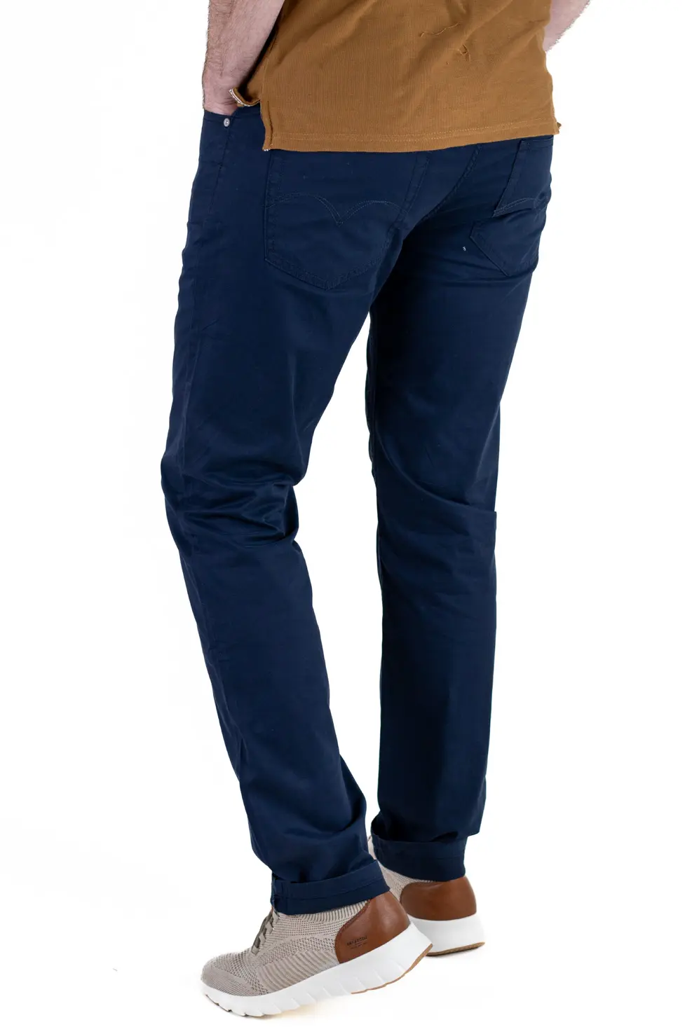 Pantaloni casual barbati - Navy Blue, Regular Fit [2]