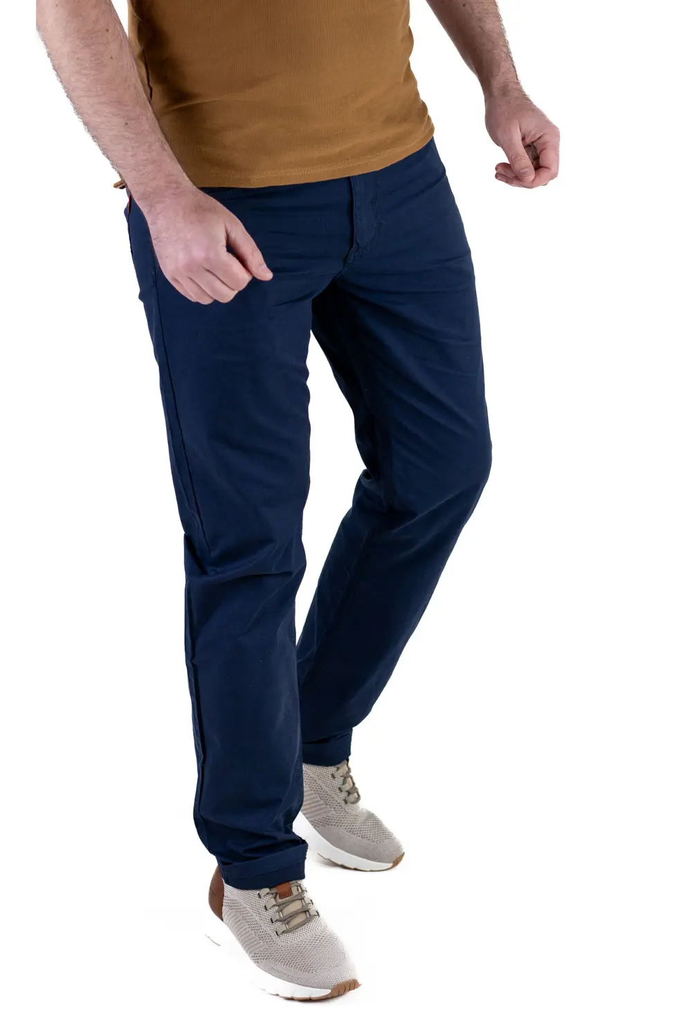 Pantaloni casual barbati - Navy Blue, Regular Fit [4]