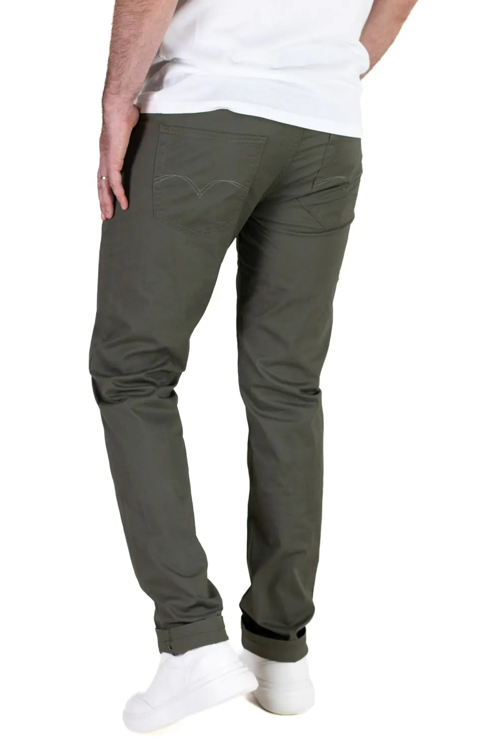 Pantaloni casual barbati - verzi, Regular Fit [2]