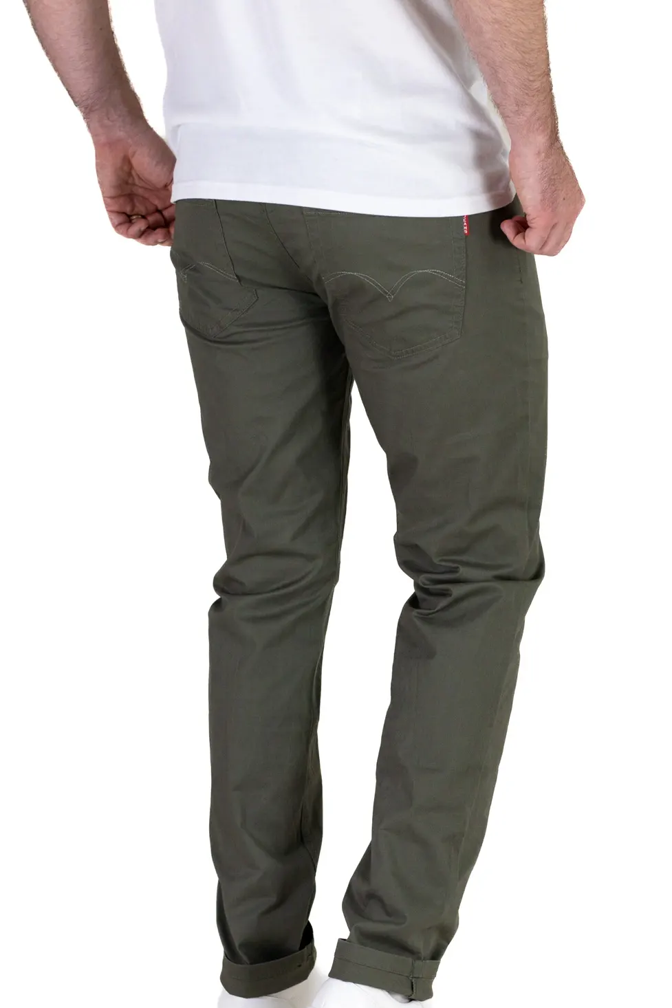 Pantaloni casual barbati - verzi, Regular Fit [9]