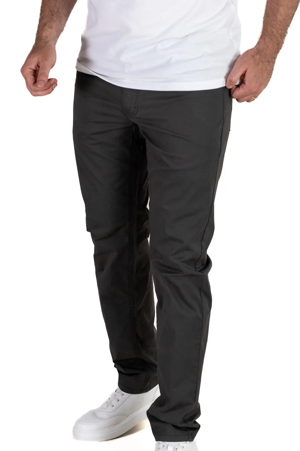 Pantaloni casual barbati - negri, Regular Fit [8]