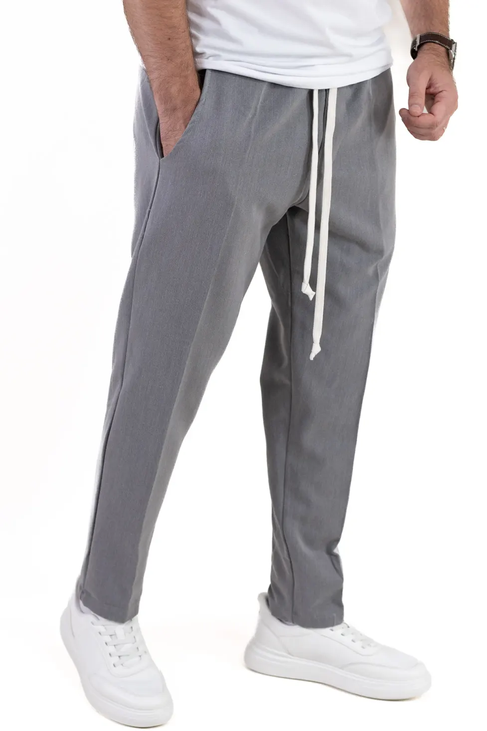 Pantaloni conici smart-casual gri [1]