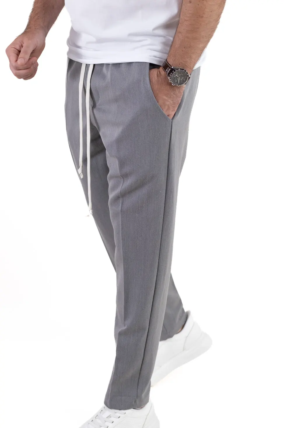Pantaloni conici smart-casual gri [3]