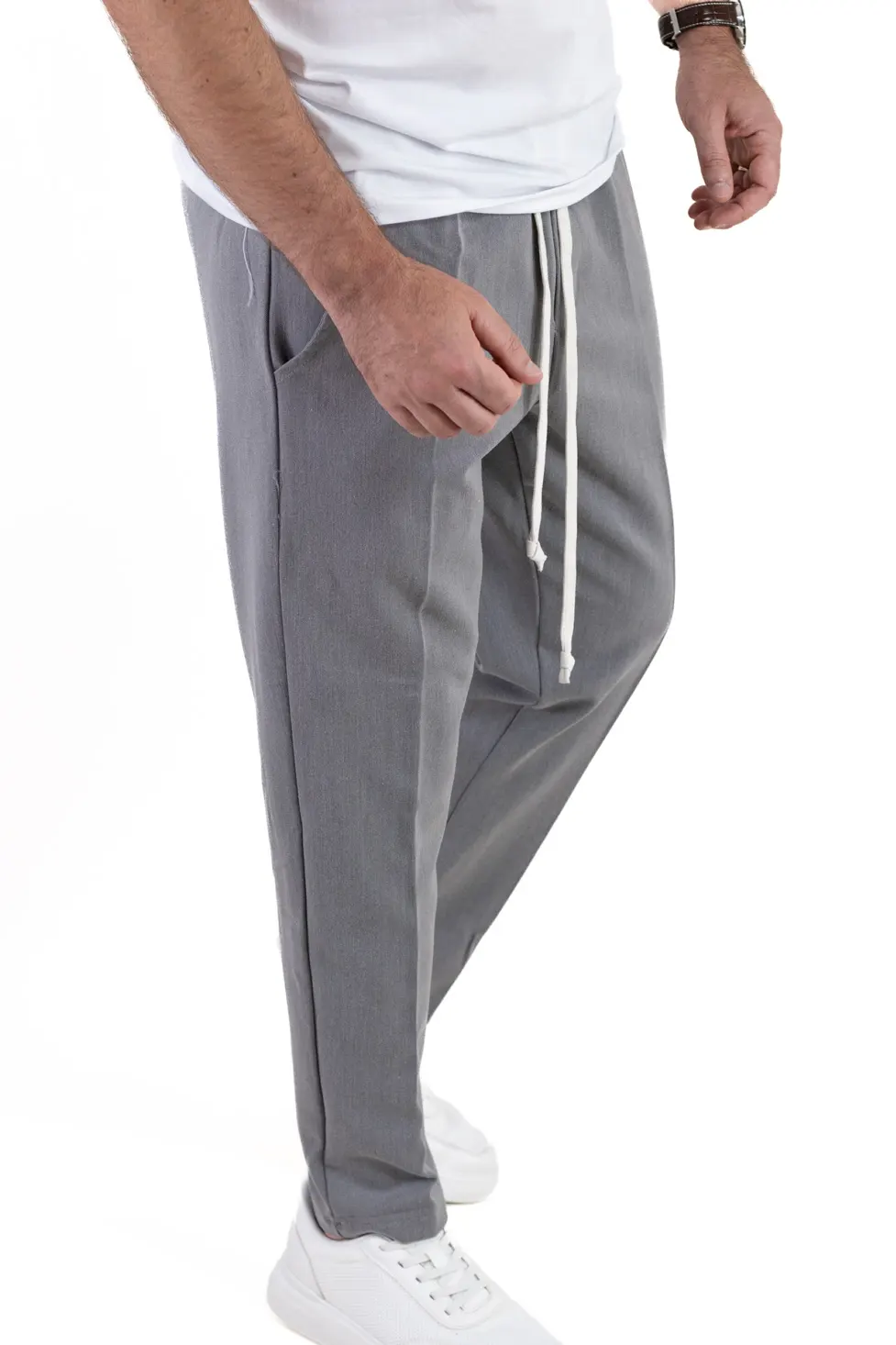 Pantaloni conici smart-casual gri [6]