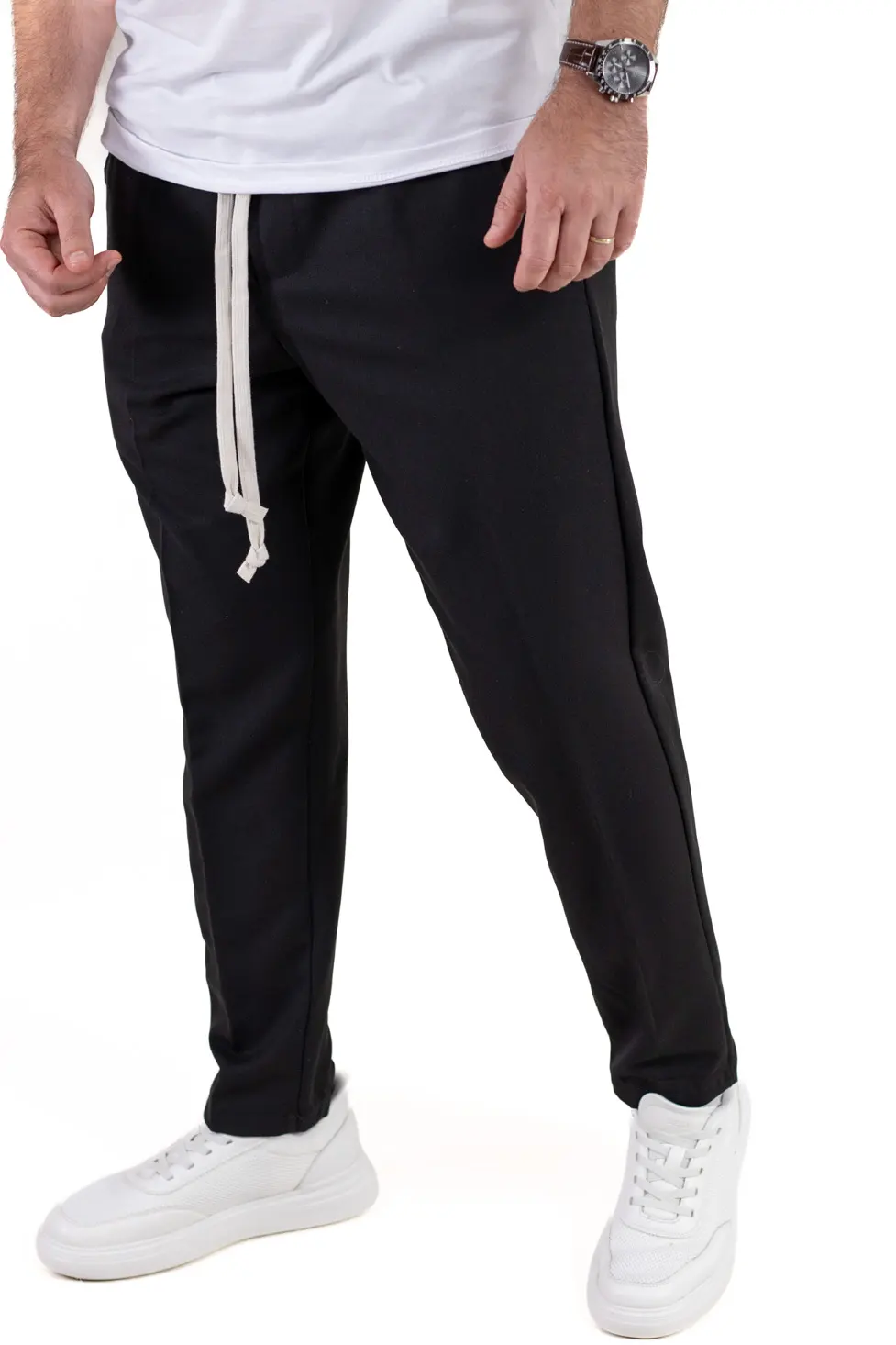 Pantaloni conici smart-casual negri [3]