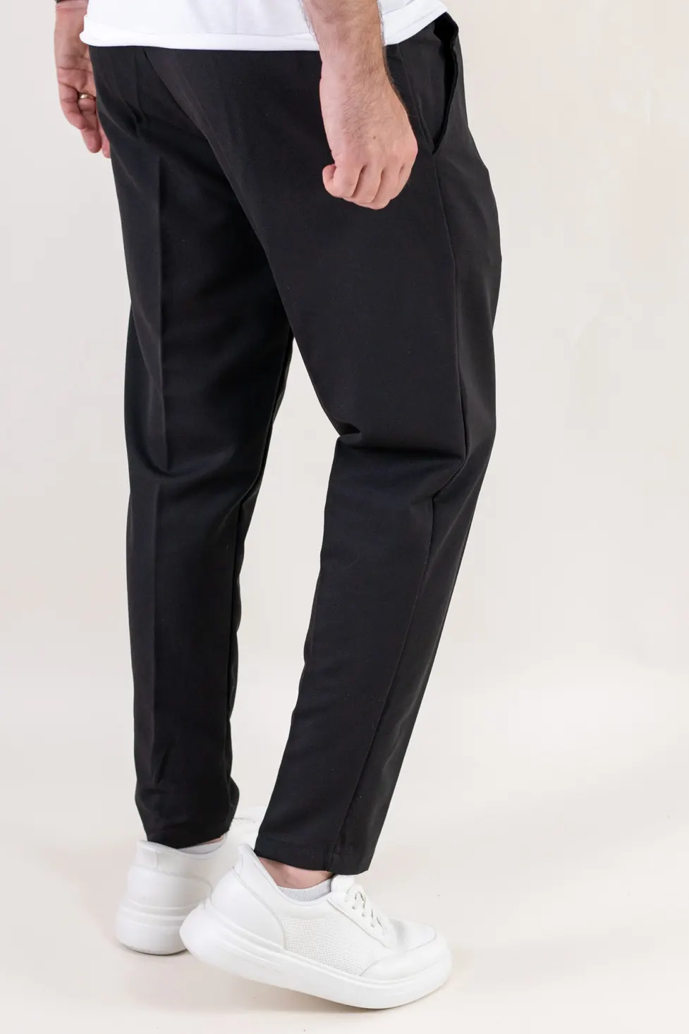 Pantaloni conici smart-casual negri [2]