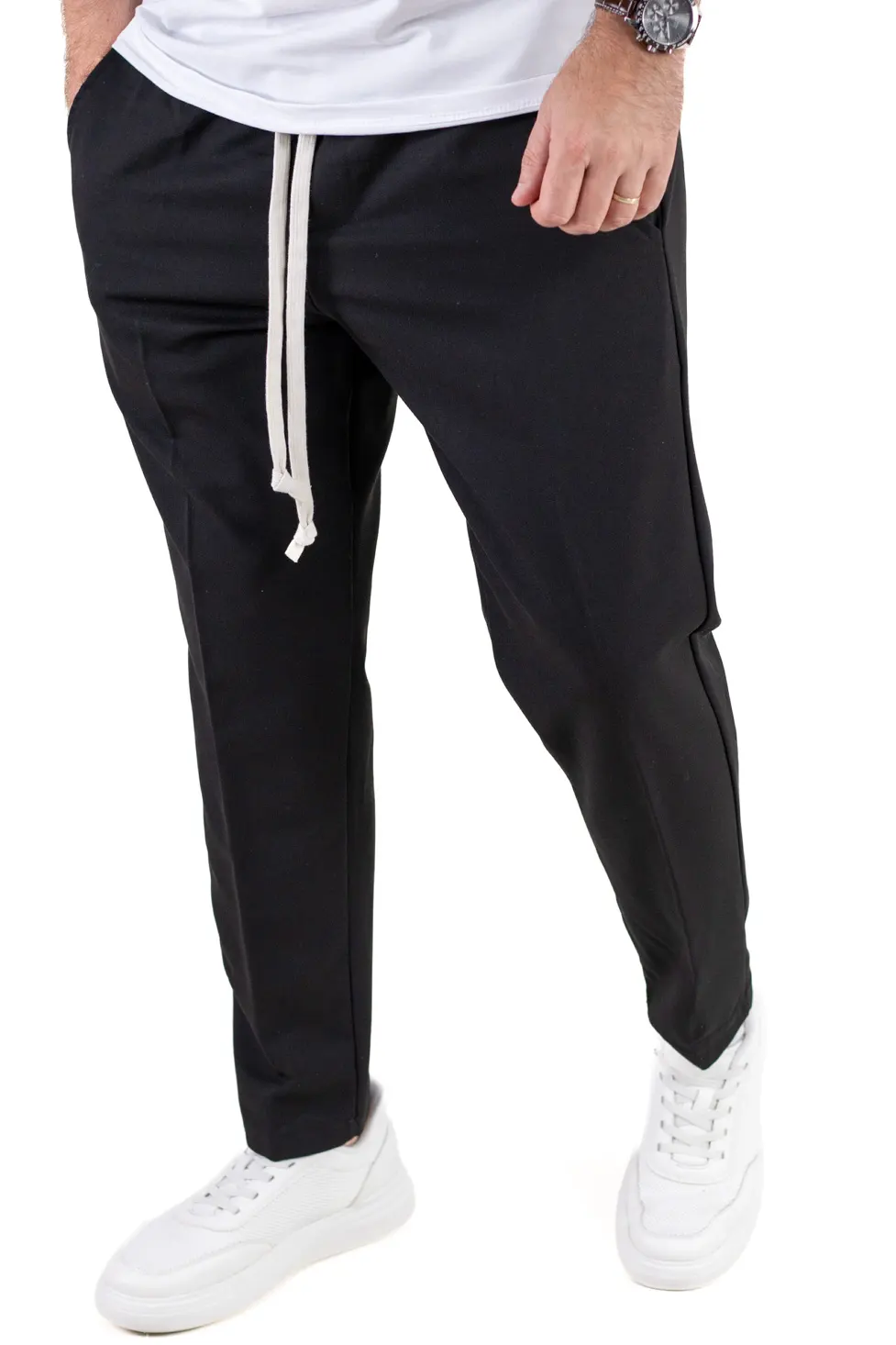 Pantaloni conici smart-casual negri [5]