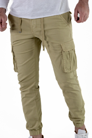 Pantaloni verde ghimbir cu buzunare slim fit [6]