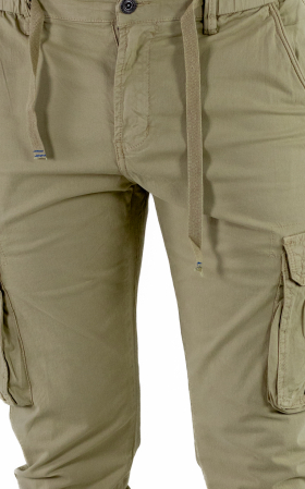 Pantaloni verde ghimbir cu buzunare slim fit [3]