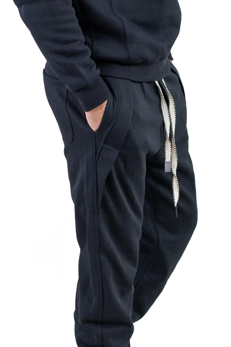 Pantaloni bărbați de trening baggy – negri [5]