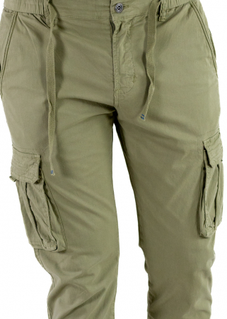 Pantaloni verde mar cu buzunare slim fit - confort [7]
